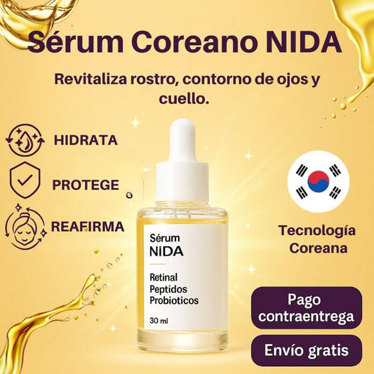 Sérum Coreano NIDA: Contorno, rostro y cuello relucientes