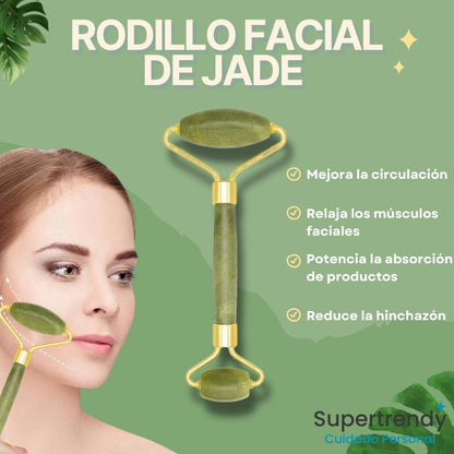 Rodillo facial de jade
