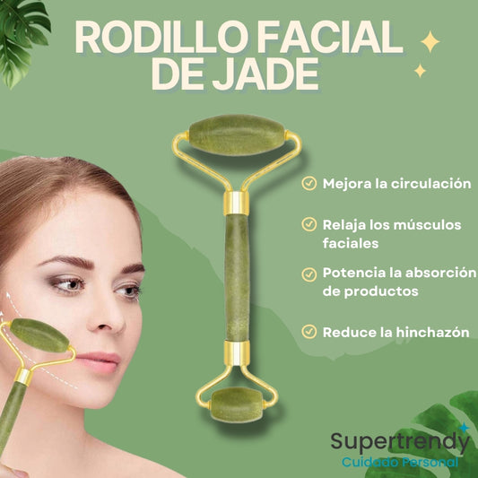 Rodillo facial de jade