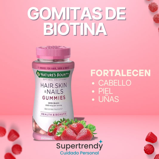 Gomitas de biotina para fortalecimiento